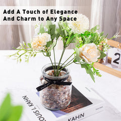 EZEELAI agate blanc pour vase décoratif, motifs uniques