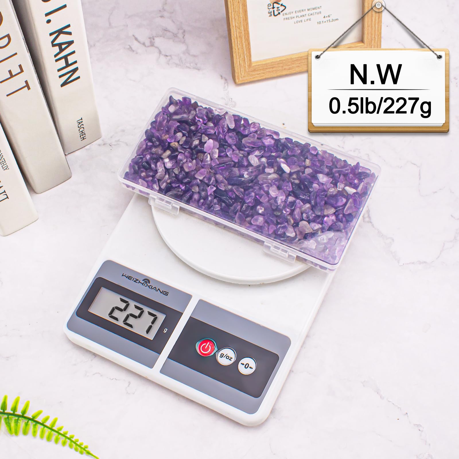 Cadeau attentif EZEELAI, pièces améthystes pour vase et décor.