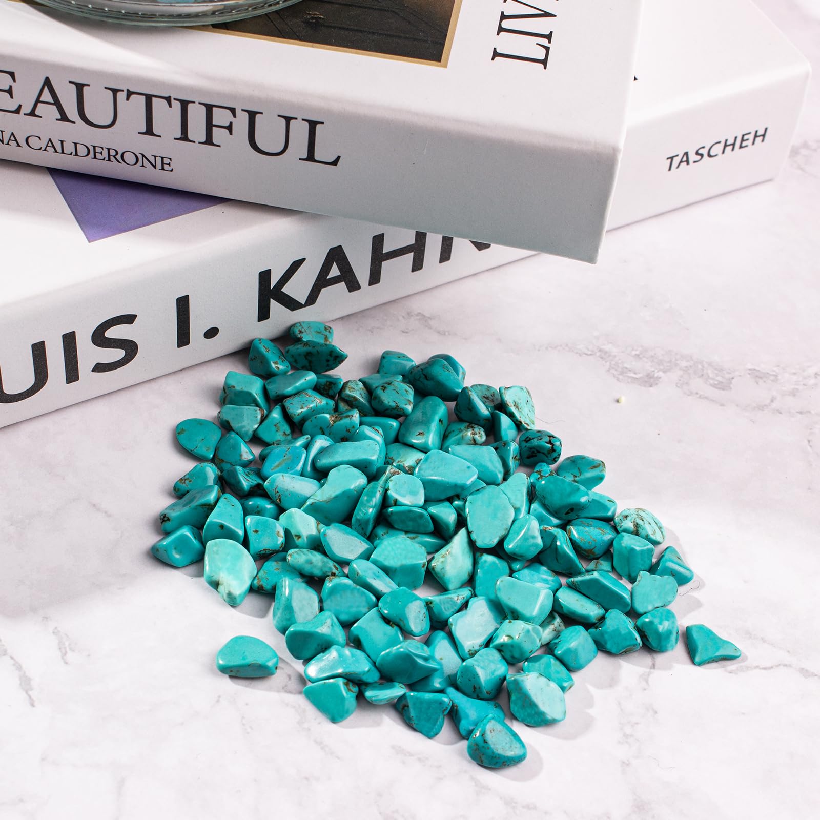 EZEELAI cristaux turquoise pour projets DIY, textures naturelles