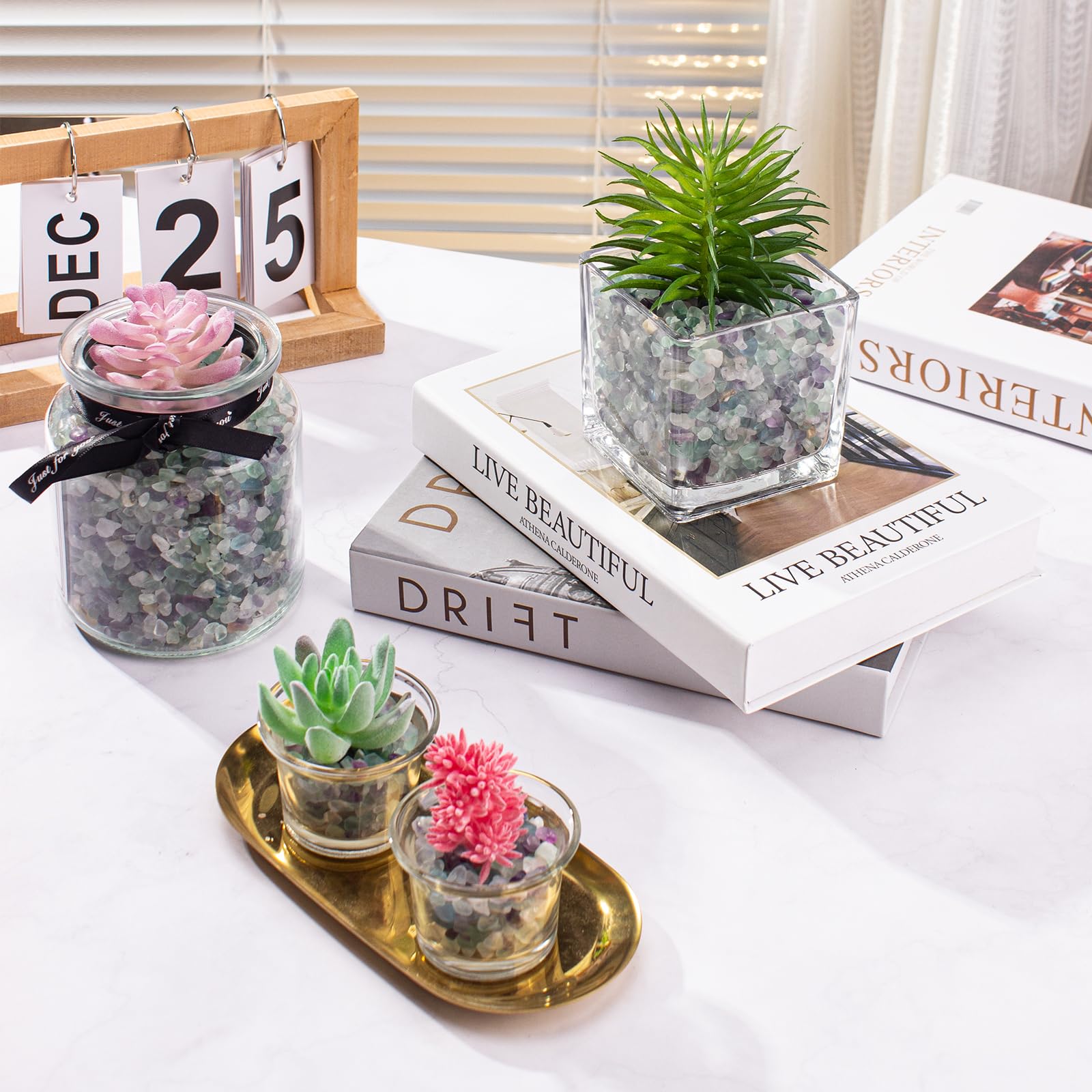 Éclats fluorite EZEELAI – gravier décoratif pour vases et compositions.