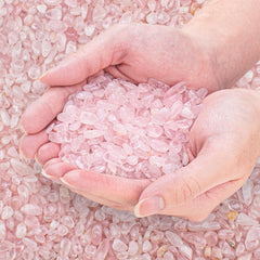 Galet rose quartz EZEELAI pour aquarium, couleur durable et naturelle.