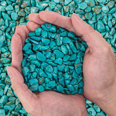 EZEELAI galets turquoise howlite brillants pour décoration naturelle