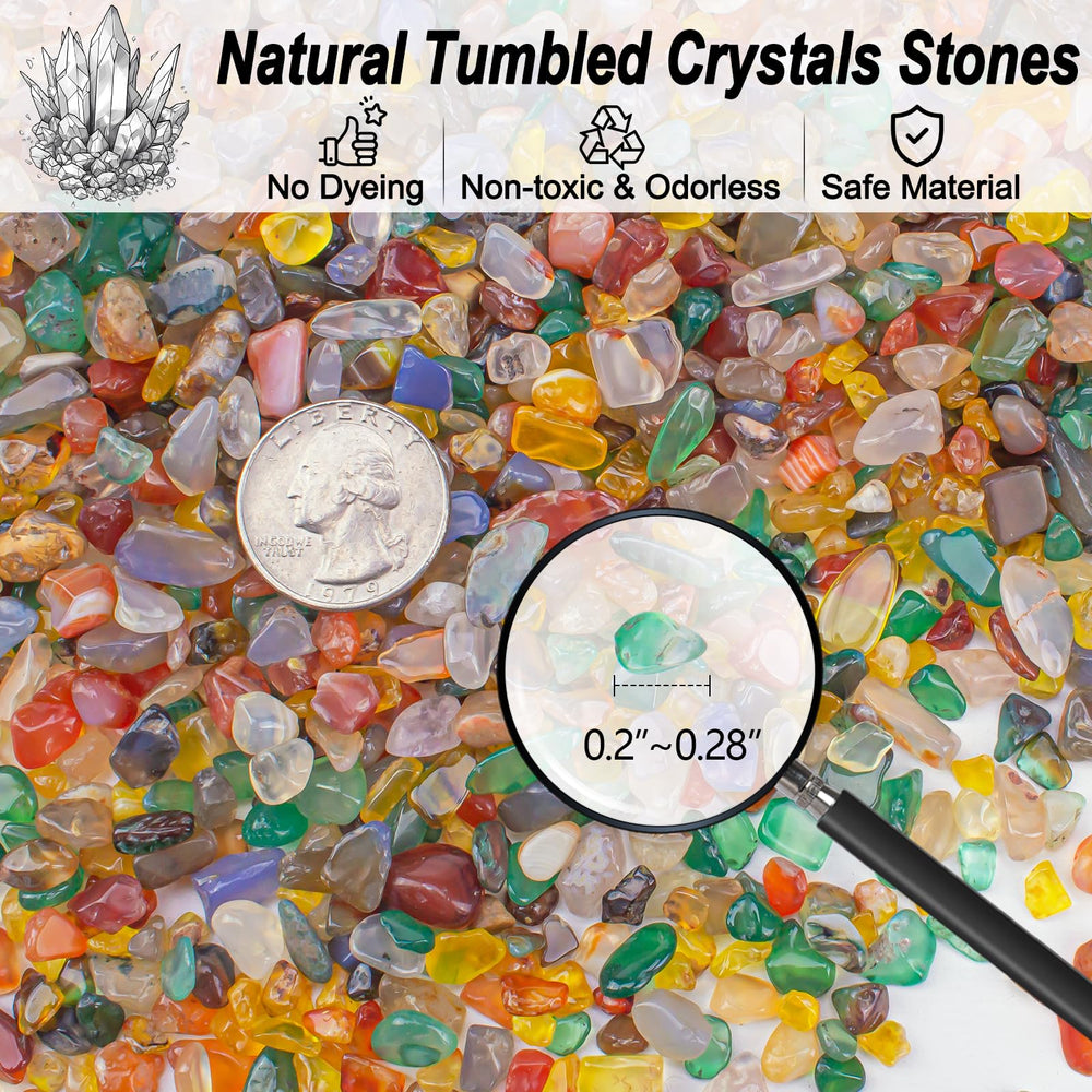 Gros plan sur gravier agate coloré EZEELAI pour déco de vase.