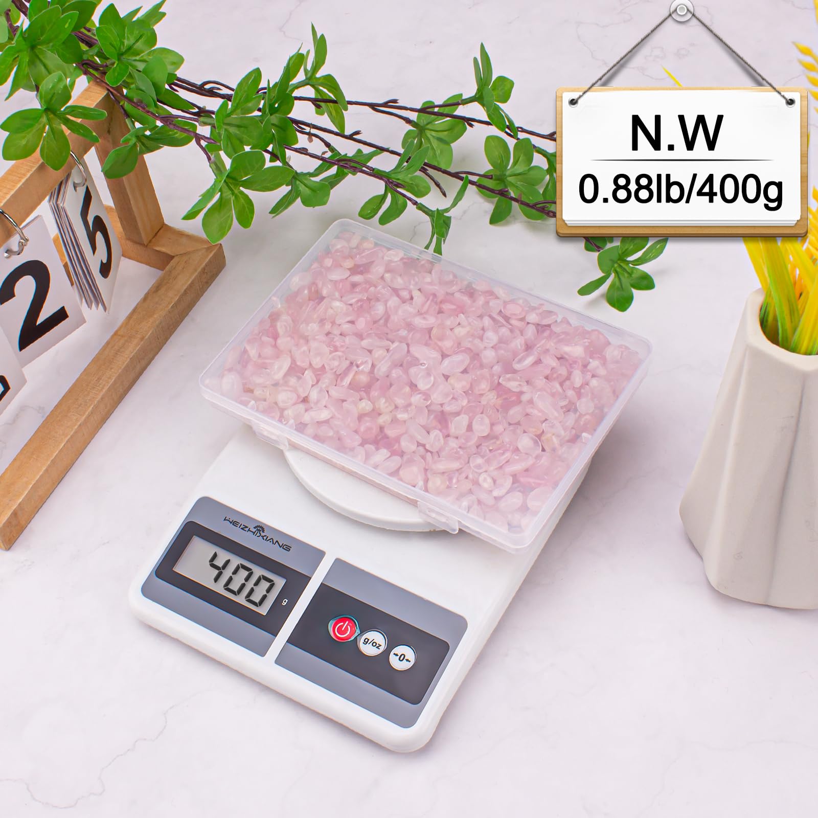 EZEELAI quartz rose – pierres pour aquariums et jardins miniatures colorés.