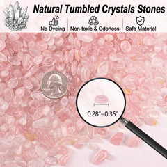 EZEELAI quartz rose – petites pierres déco pour vase et centre de table coloré.