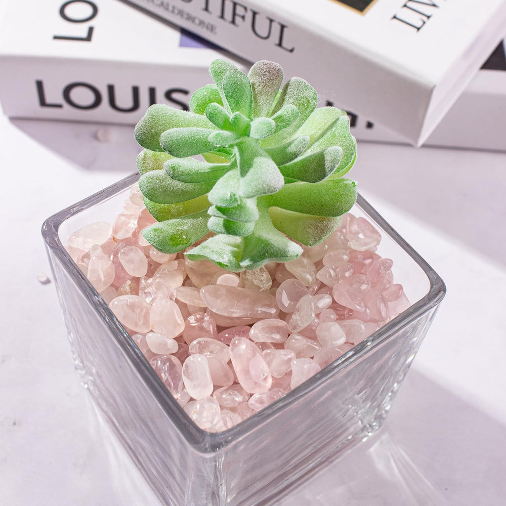 Décoration bricolage avec EZEELAI rose quartz, touches lumineuses.