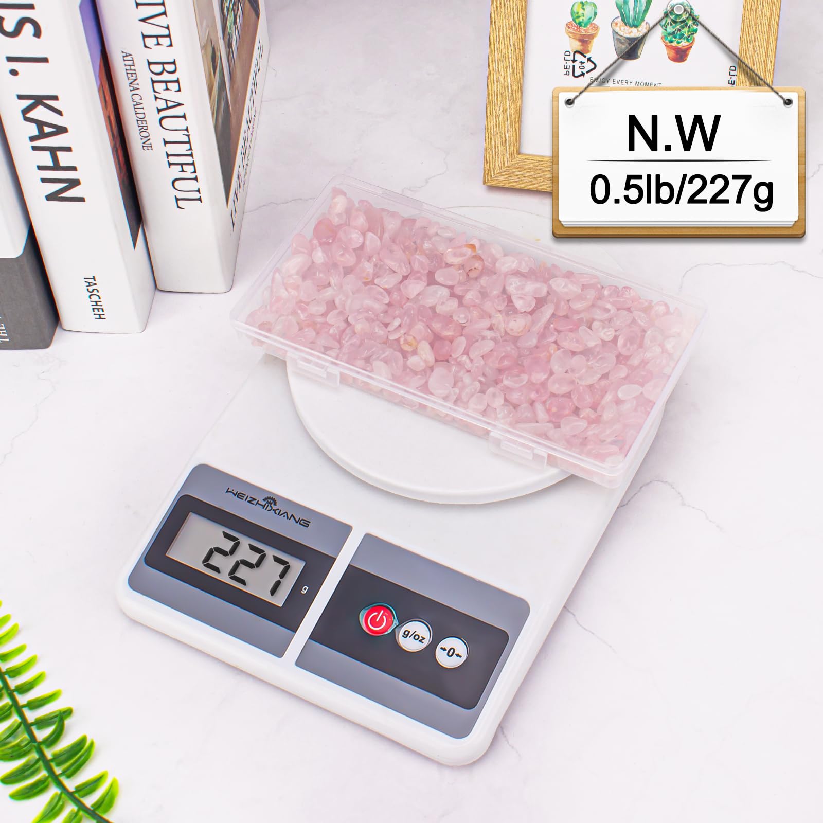 Nettoyé préalablement, rose quartz EZEELAI garde sa couleur vive.