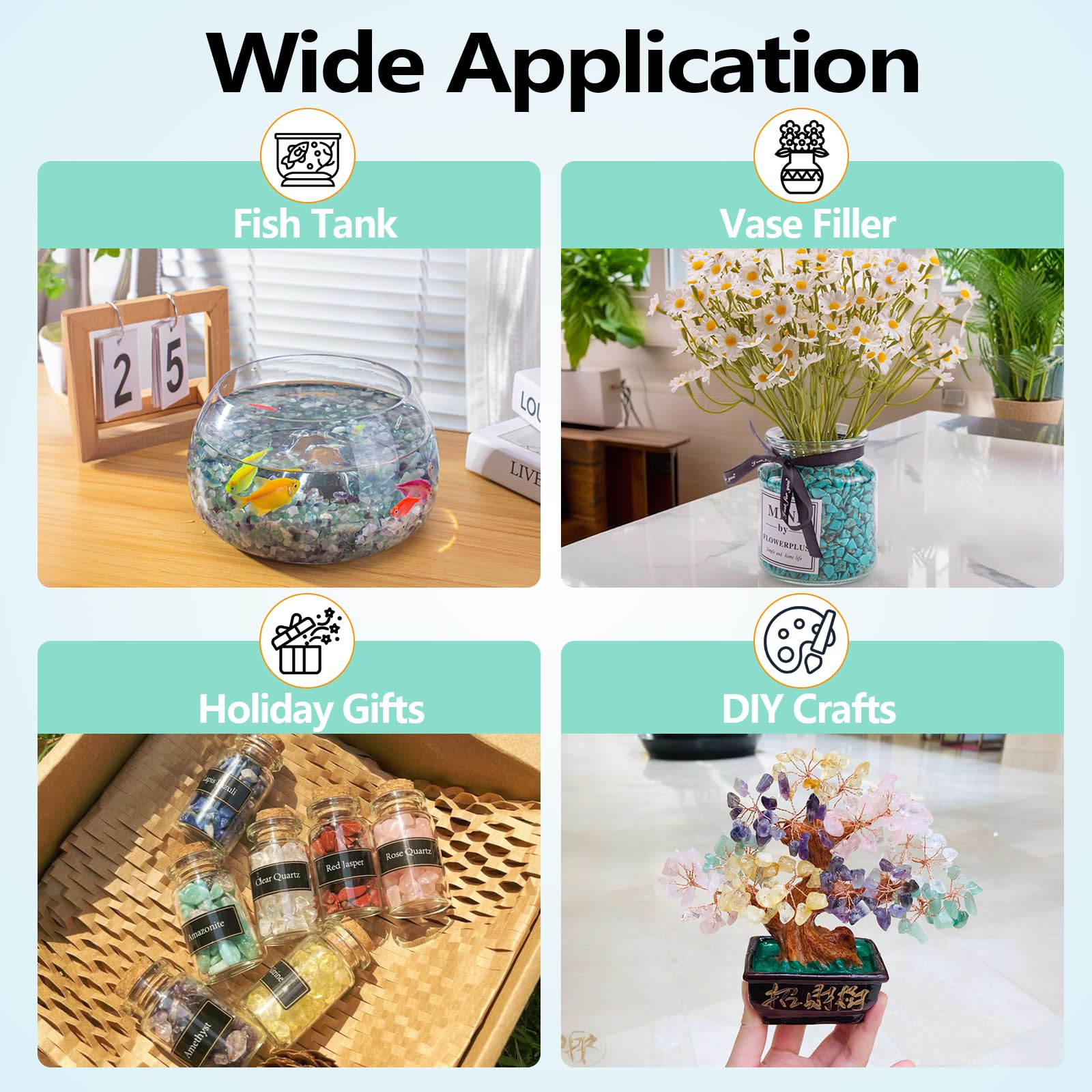 Utilisation polyvalente pour aquariums, plantes et décorations bricolage