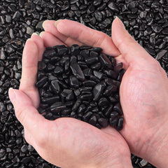 EZEELAI galets obsidien noir pour aquarium, apportant un look élégant et durable.
