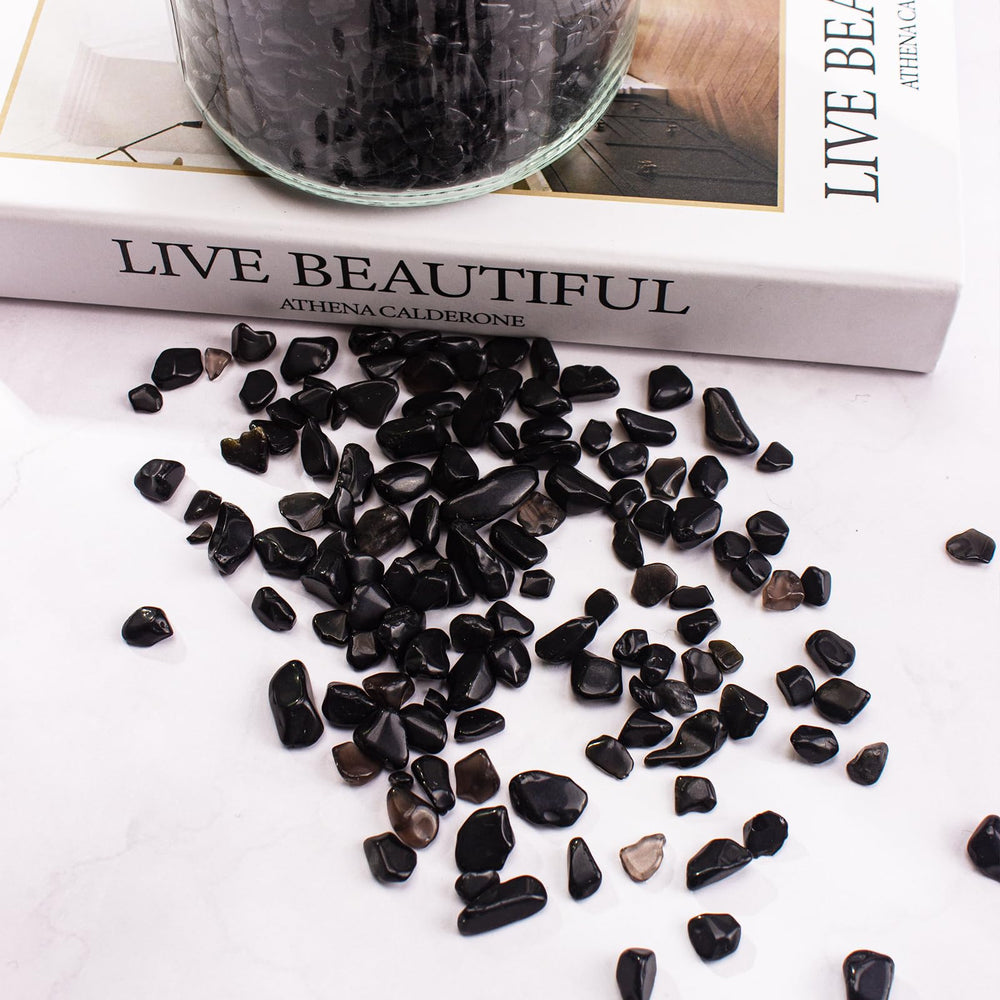 EZEELAI pierres obsidien noir, utiles pour structurer les plantes et l'ambiance.