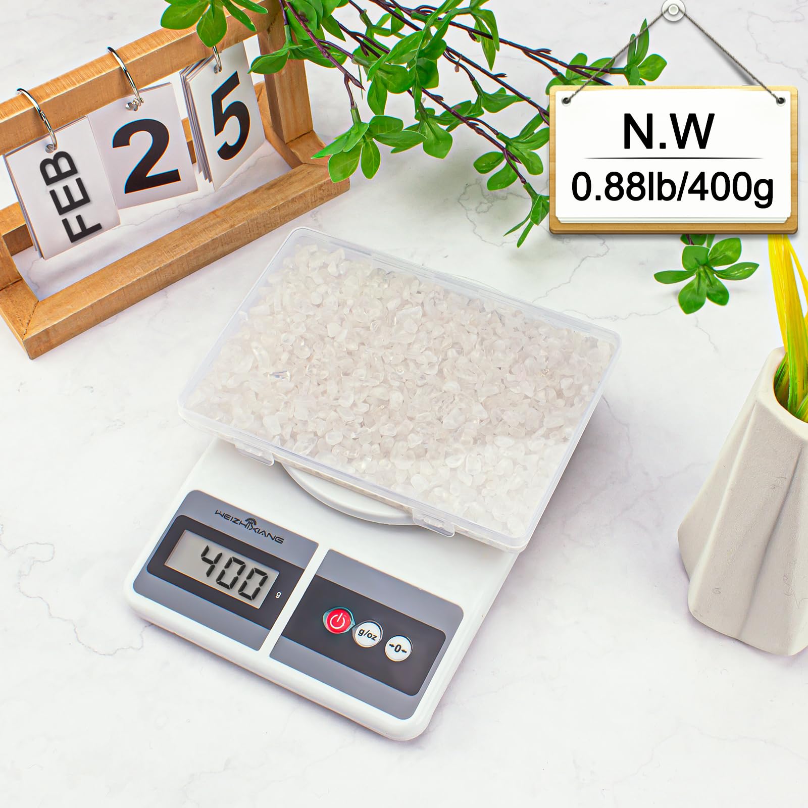 EZEELAI quartz clair petites pierres faciles à disposer et nettoyer.