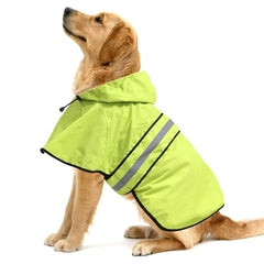Manteau Ezierfy pour chien imperméable en néon vert, prêt pour la pluie.