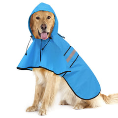 Manteau Ezierfy à capuche ajustable pour chien bleu XL, ajustement rapide et confort.