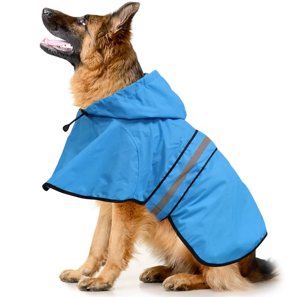 Manteau Ezierfy réfléchissant pour chien bleu XL, visibilite accrue lors des promenades nocturnes.
