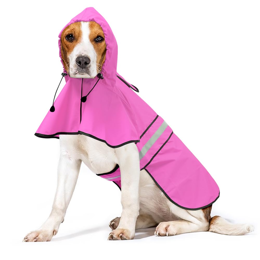 Ezierfy manteau pluie rose ajustable : confort optimal lors des sorties.