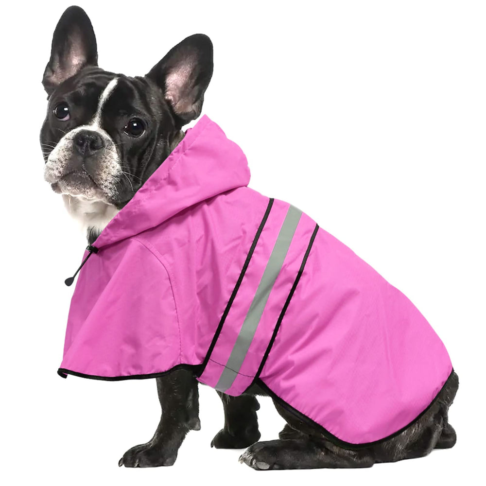Veste pluie réfléchissante Ezierfy pour chiot rose petit, sécurité et confort lors des sorties