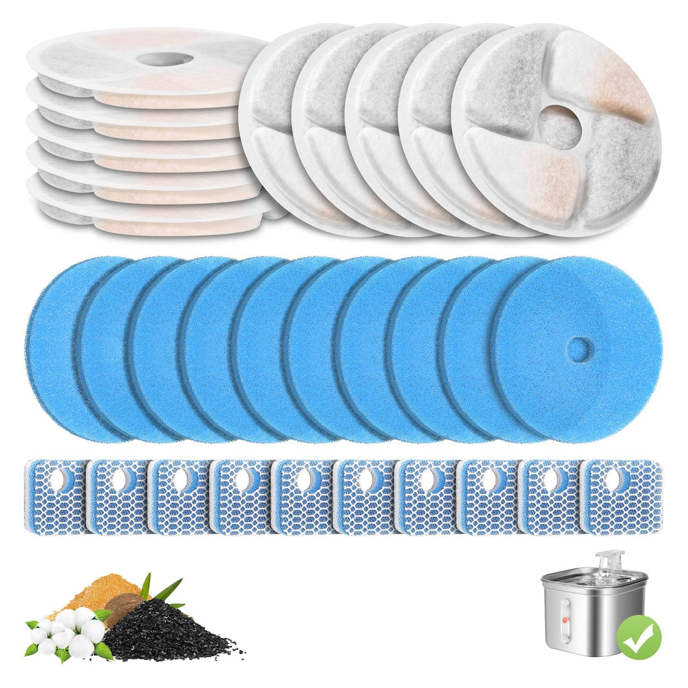 EZMioo filtre fontaine chat carre 2-2l pour eau plus pure