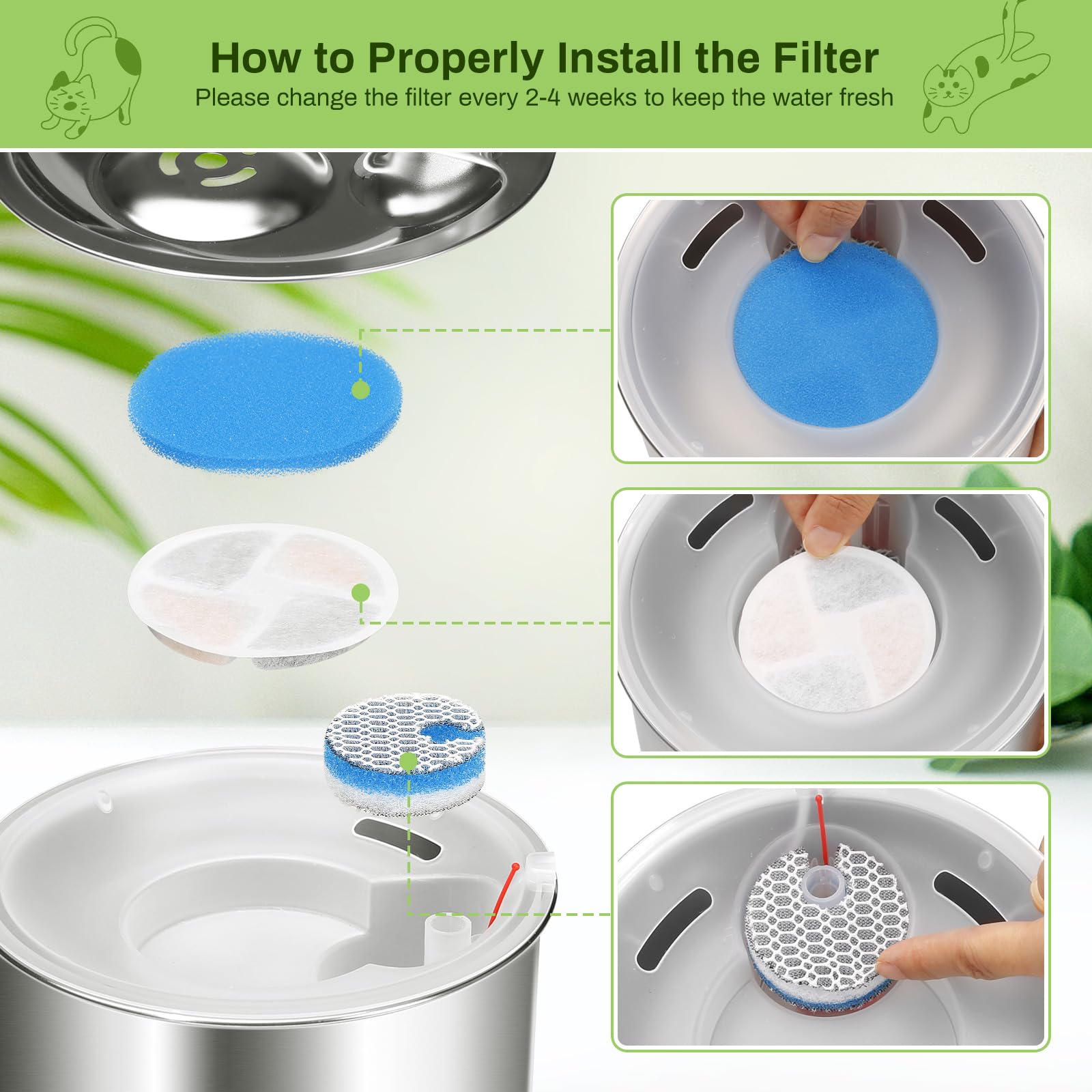Filtre EZMioo maille coton et filtration, capture particules et poils.