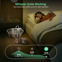 Pompe ultra silencieuse, fonctionnement discret même la nuit.