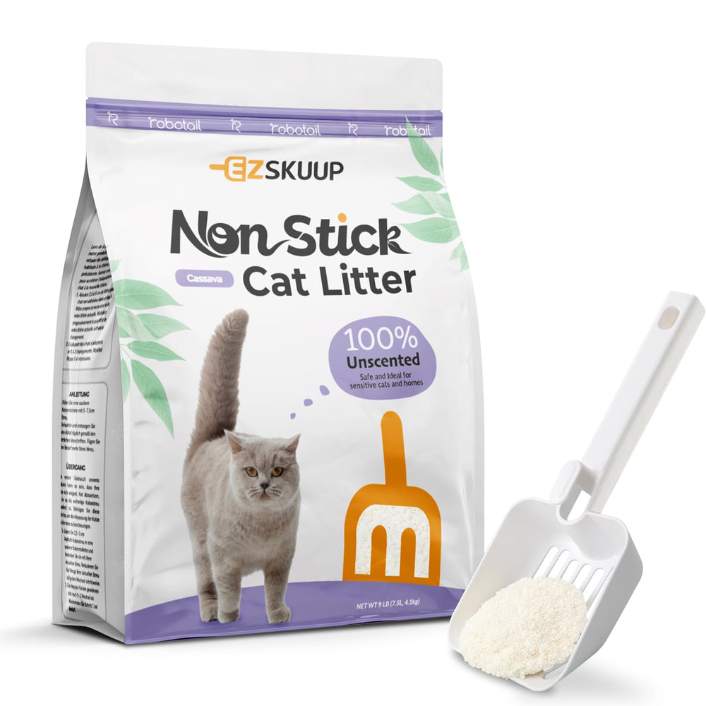 EZSKUUP litière chat anti-collage au fond, prélèvement facile sans accrocher.