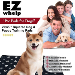 EZwhelp tapis-pipi anti-glisse avec empreintes de pattes pour stabilité