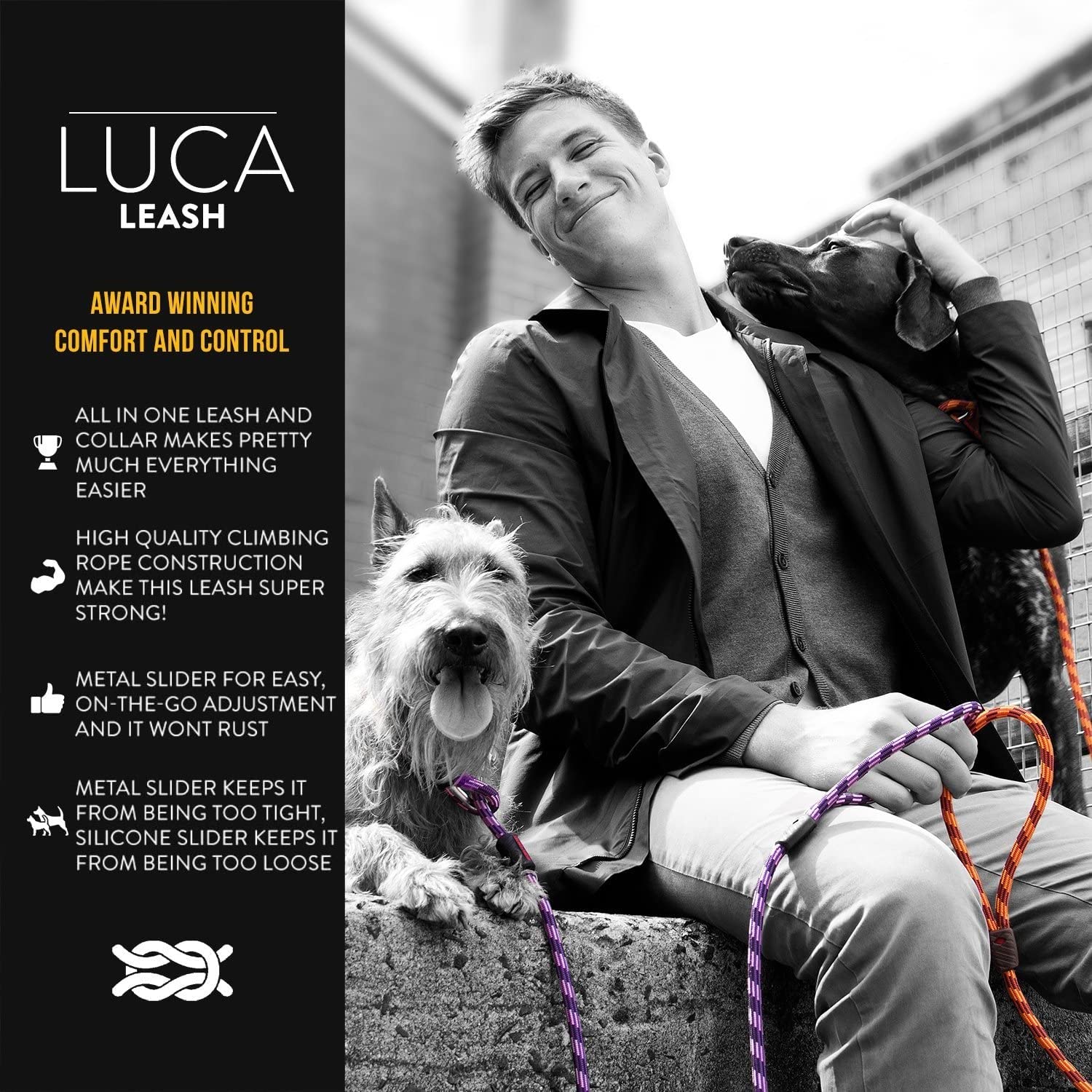 Luca Slip Lead d’EzyDog – contrôle doux lors des tirages et marche guidée.