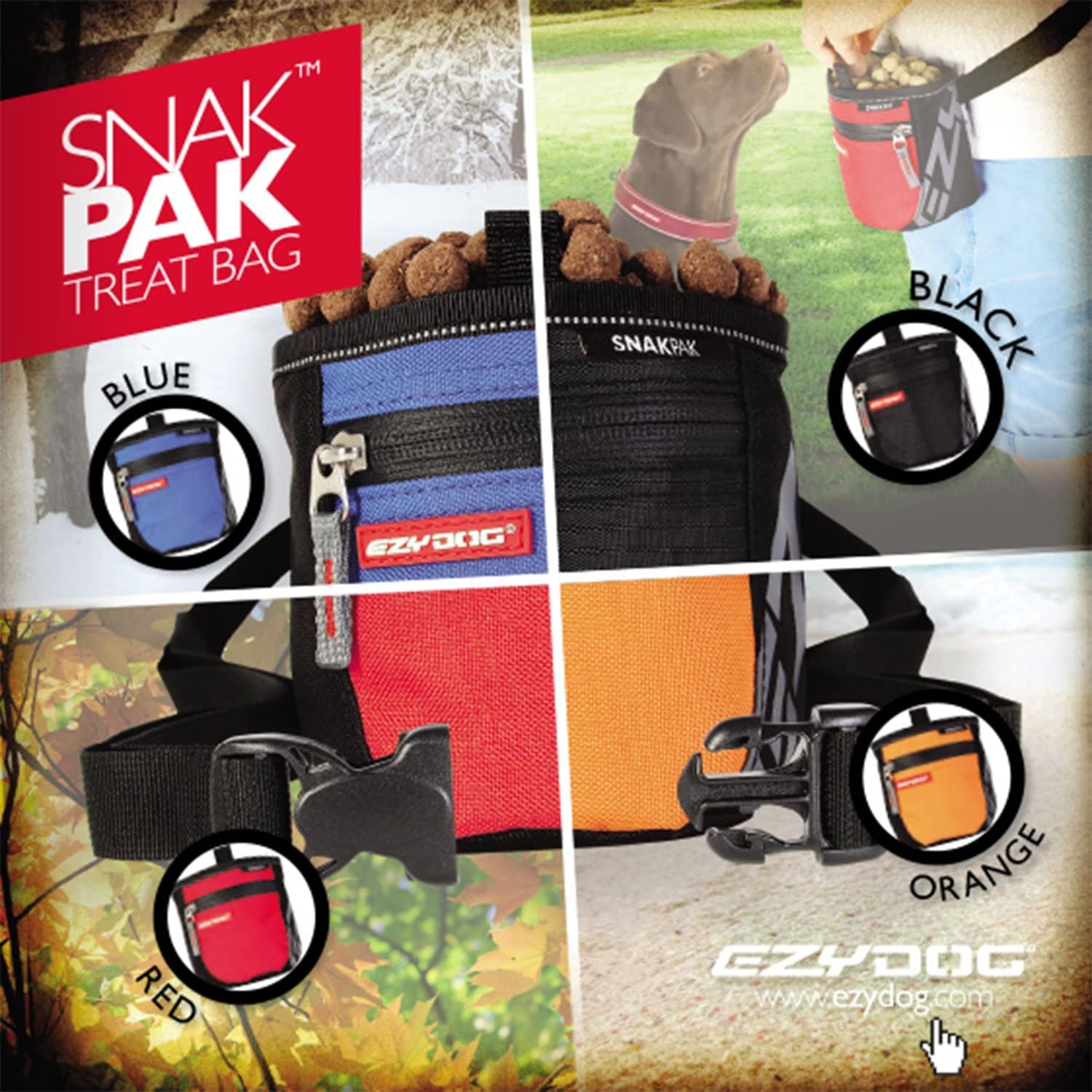 ÉzyDog SnakPak – capacité de 22 onces pour de longues sessions.