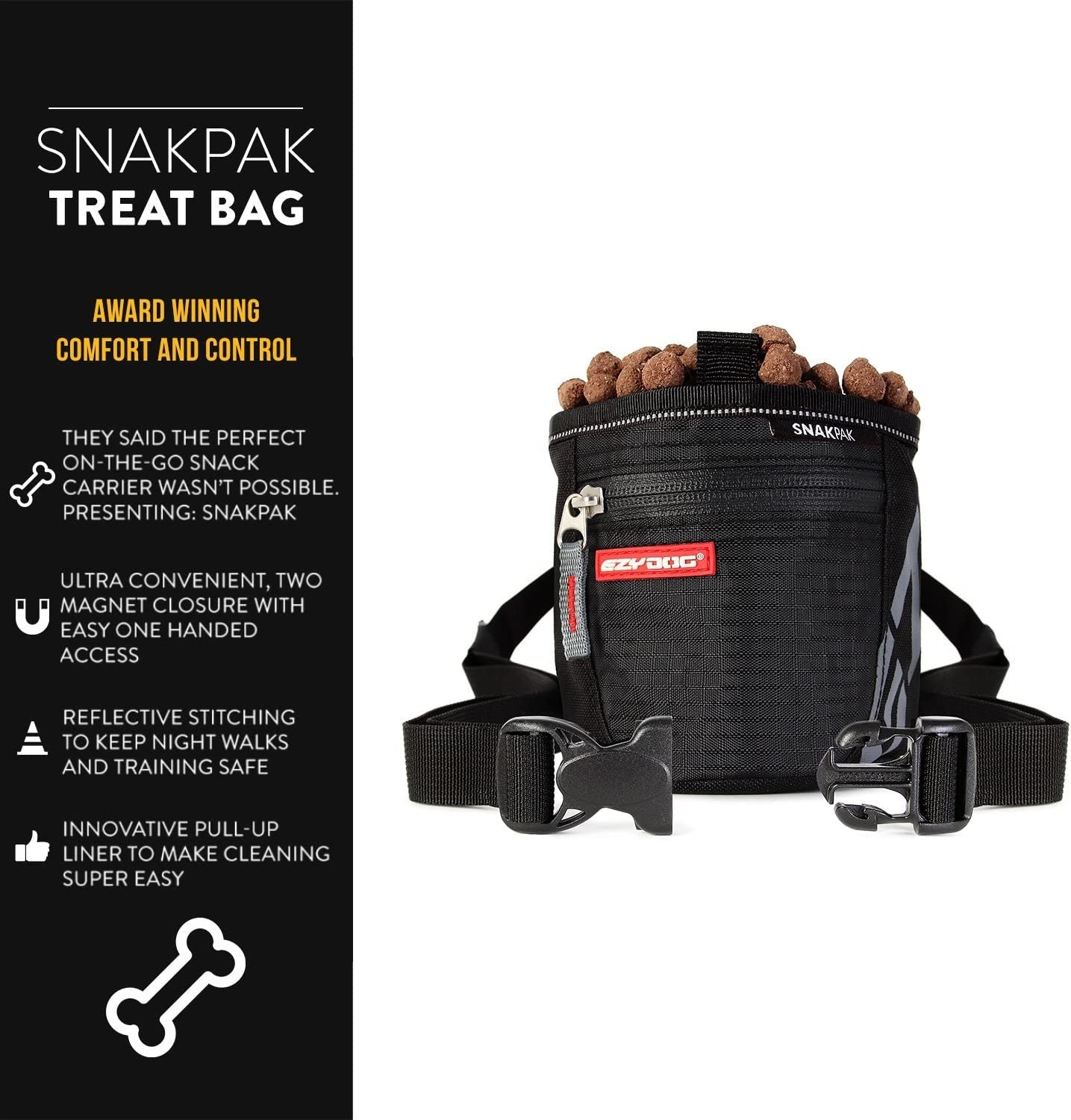 ÉzyDog SnakPak – ceinture réglable pour un ajustement confortable lors des sorties.