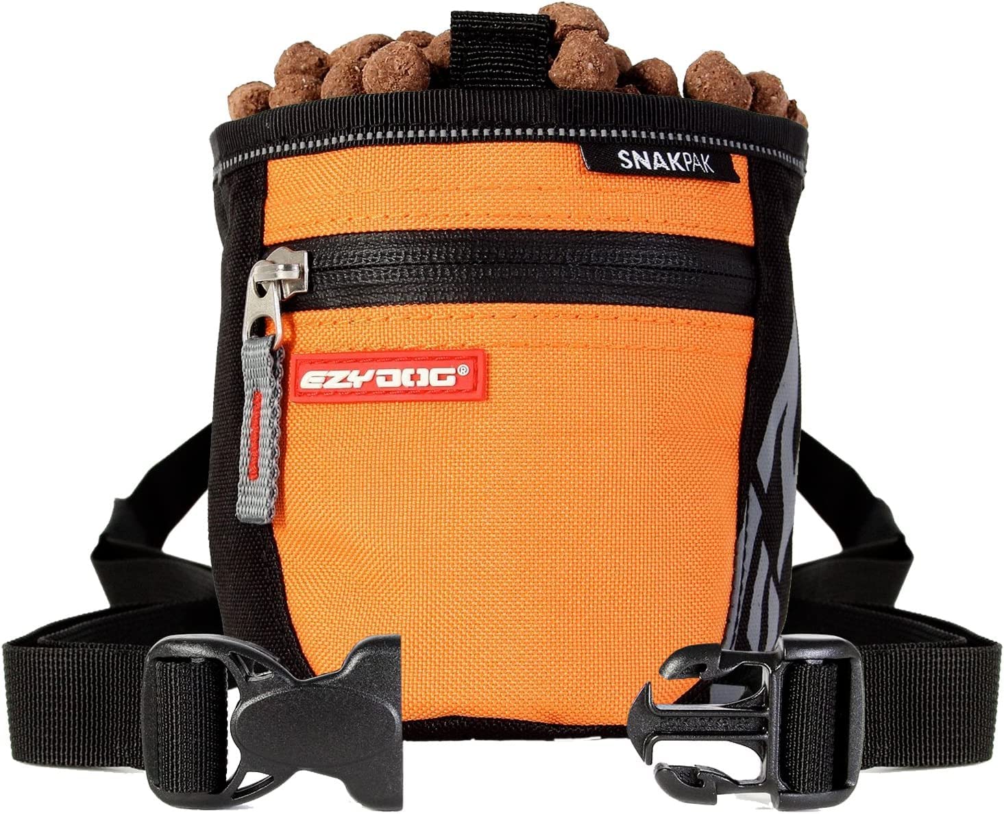 ÉzyDog SnakPak – fermeture magnétique facilitant l'accès aux friandises pendant l'entraînement.