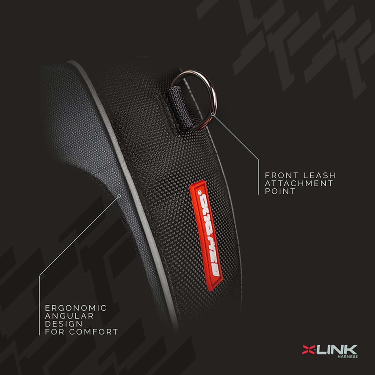 Harnais EzyDog X-Link tailles ajustables pour s’adapter à toutes les races.