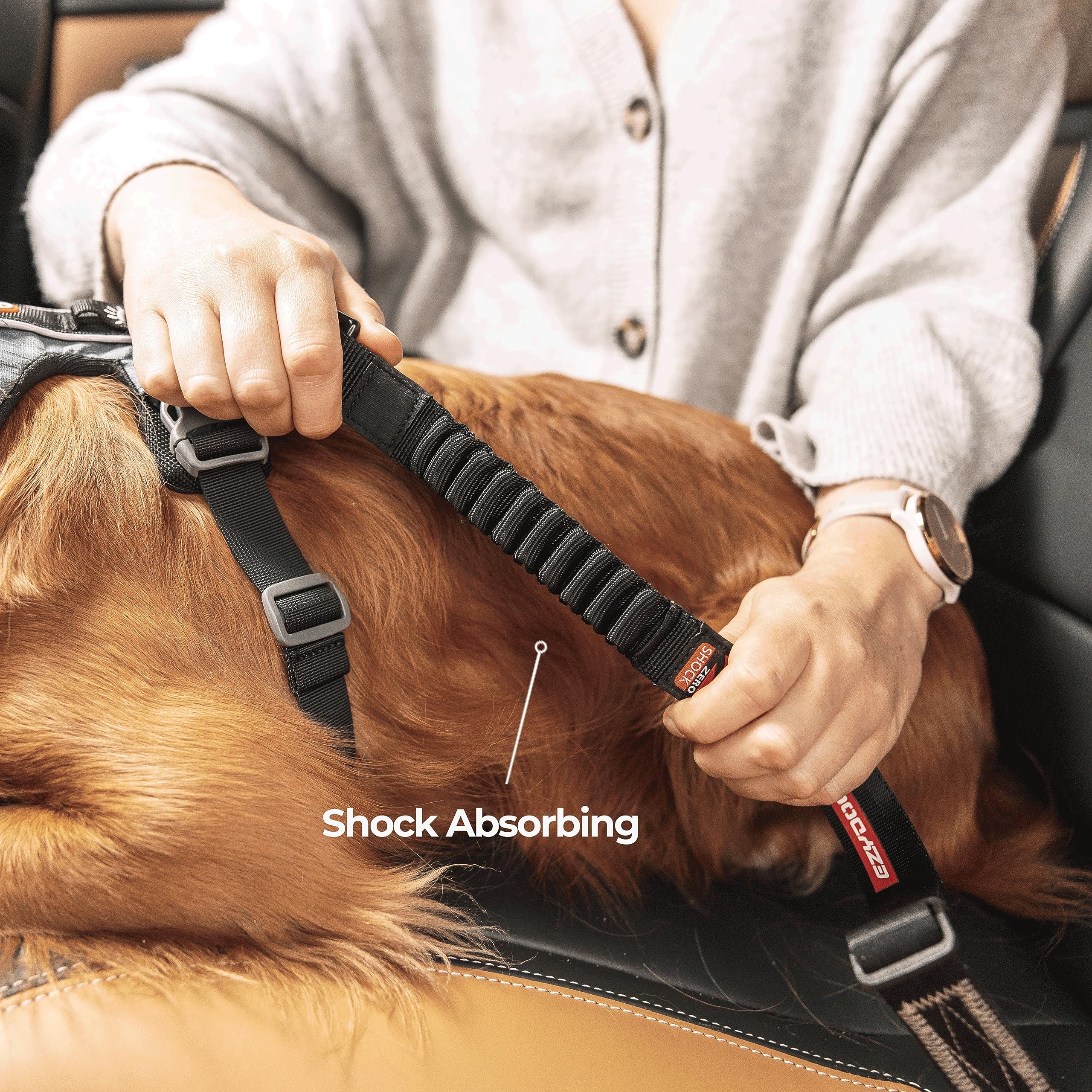 EzyDog Zero Shock Click bande securite 20-26 po, longueur ajustable