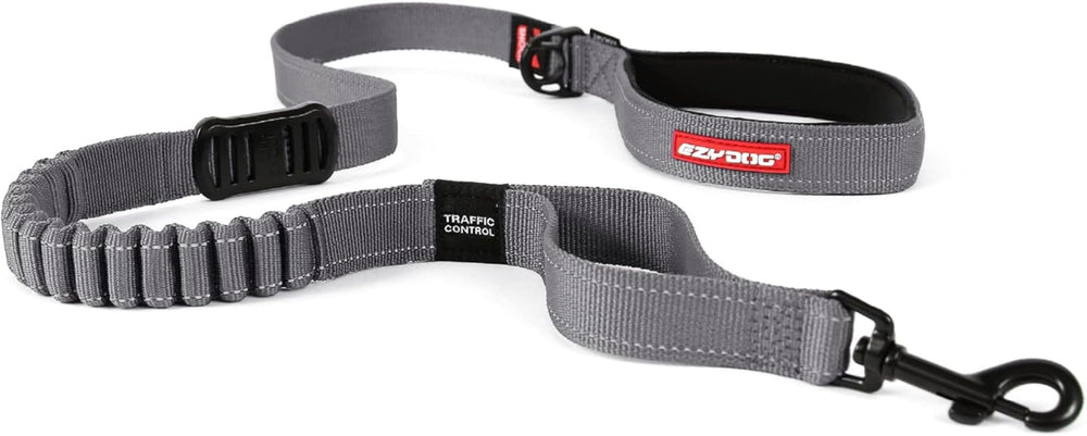 Laisse EzyDog Zero Shock avec système absorbant pour réduire les tirages lors des promenades