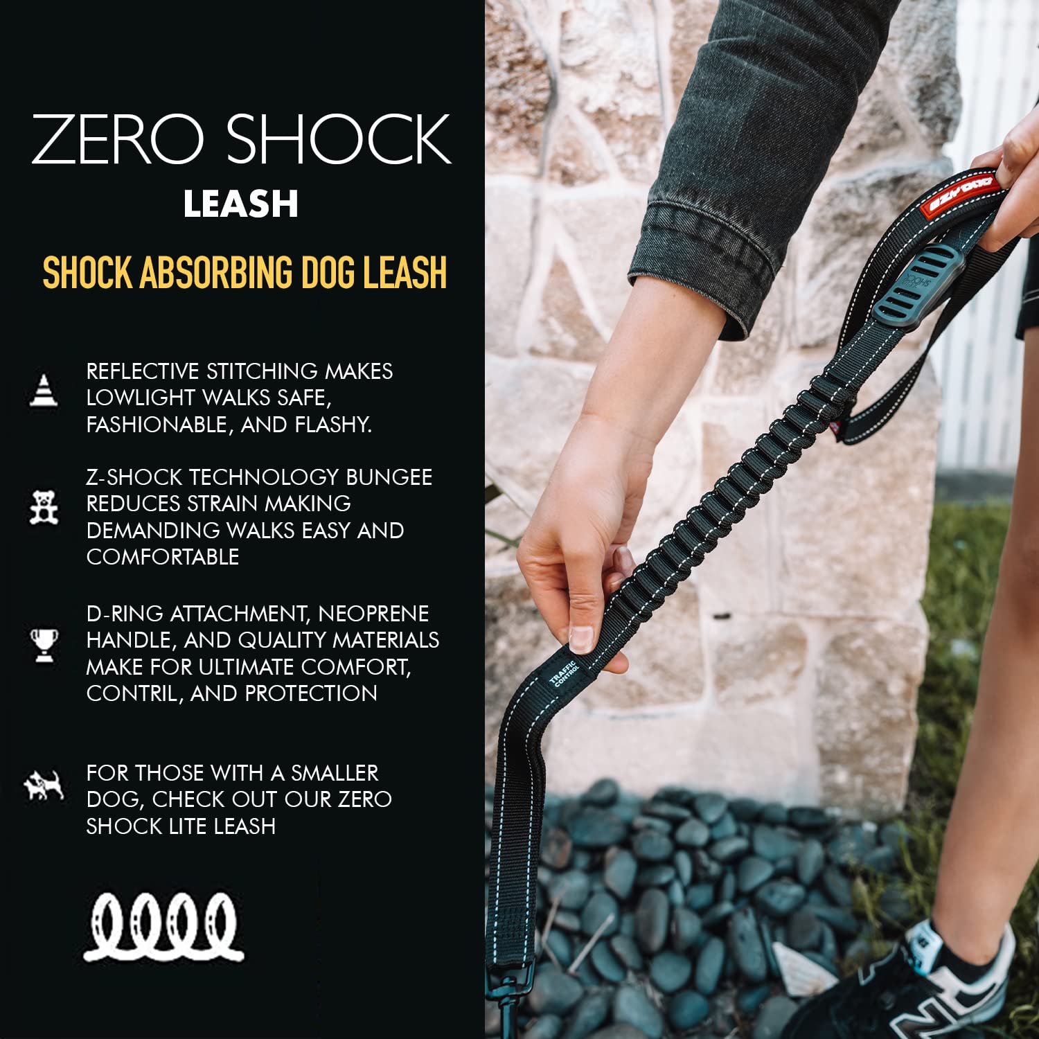 Poignée néoprène EzyDog Zero Shock pour une prise confortable et imperméable