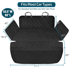 F-color tapis coffre imperméable, chien évite taches et humidité.