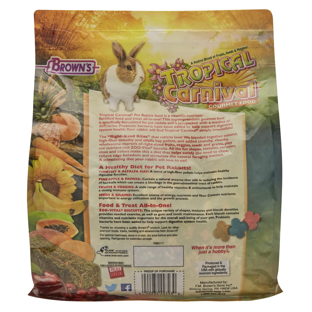 Foin timothy et luzerne Tropical Carnival, fibres et vitamines essentielles.