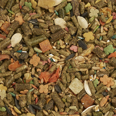 Régime quotidien enrichi en vitamines Tropical Carnival pour lapin actif.
