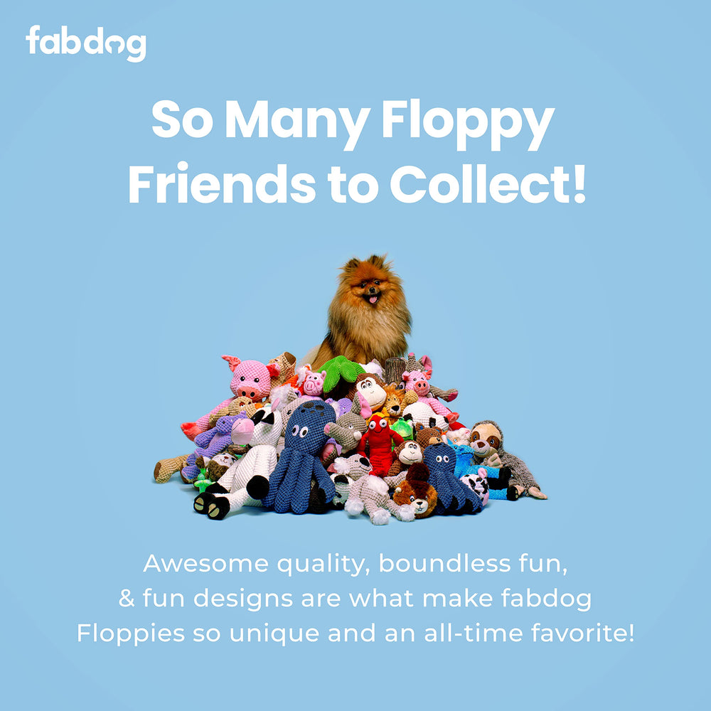 Fabdog Floppies tortue doudou – design attrayant, cadeau idéal pour tout chien.