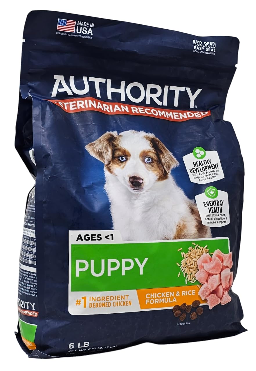 Authority fabriqué aux Etats‑Unis, traçabilité et qualité pour chiots.