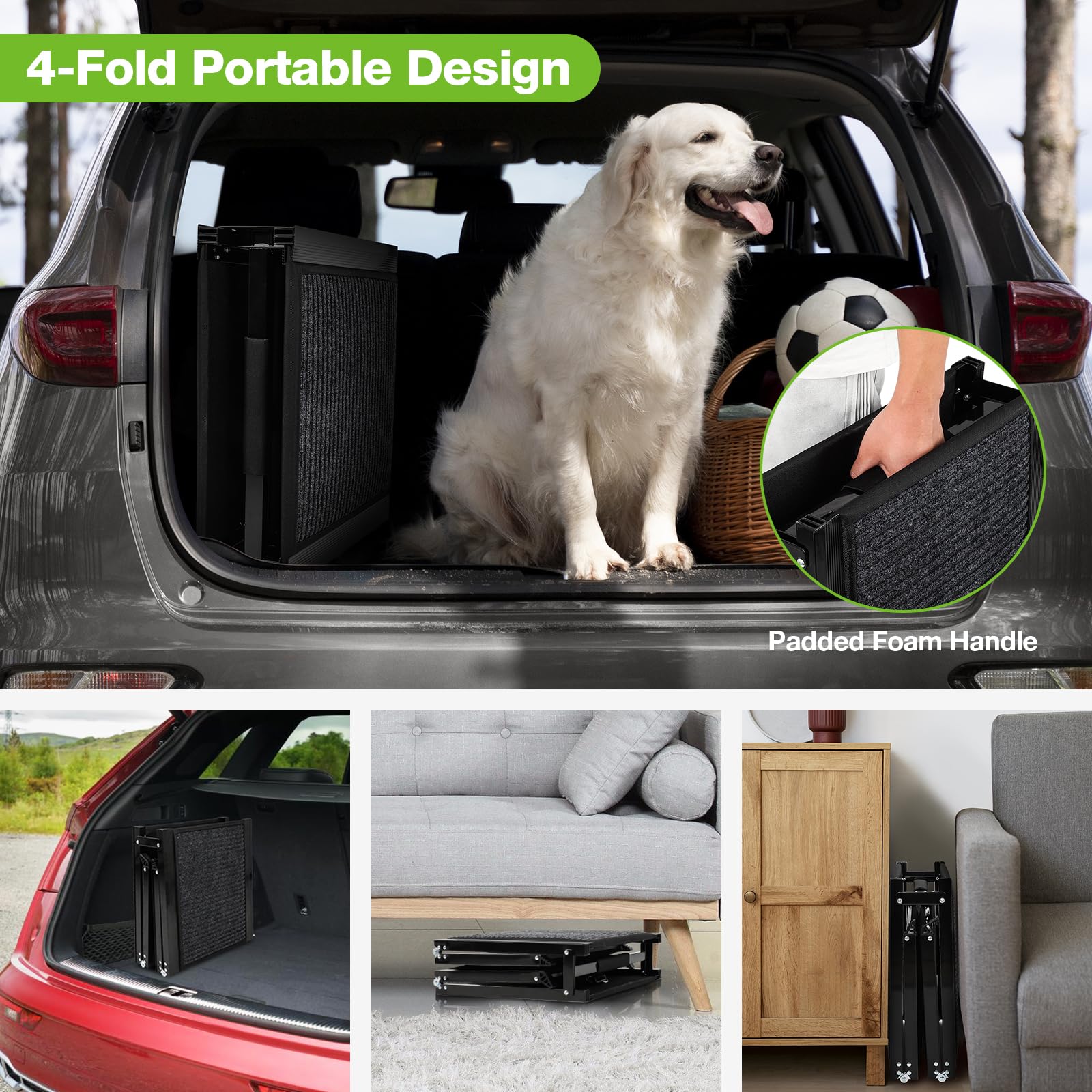 FAHKNS rampe stable pour chien lors des déplacements et trajets