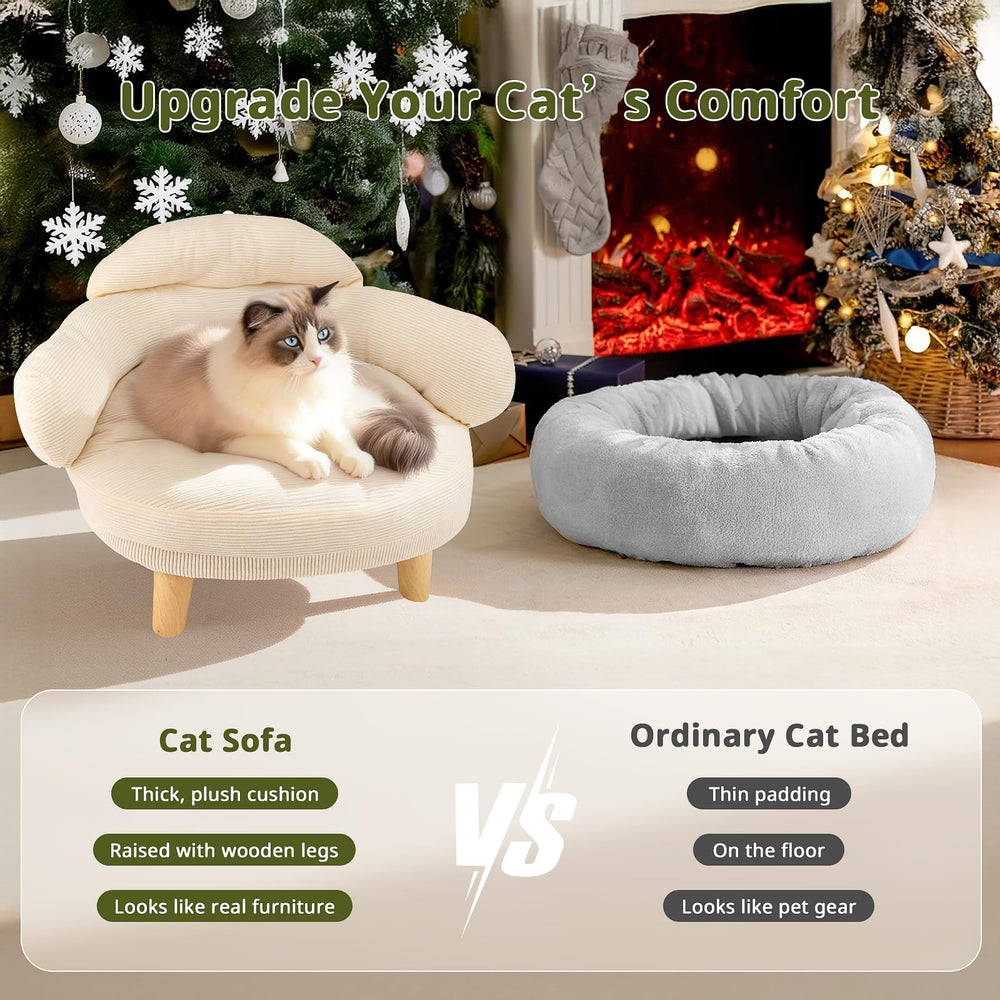Famifit canape-chat-assise-profonde-rembourree, cocon rassurant pour siestes.