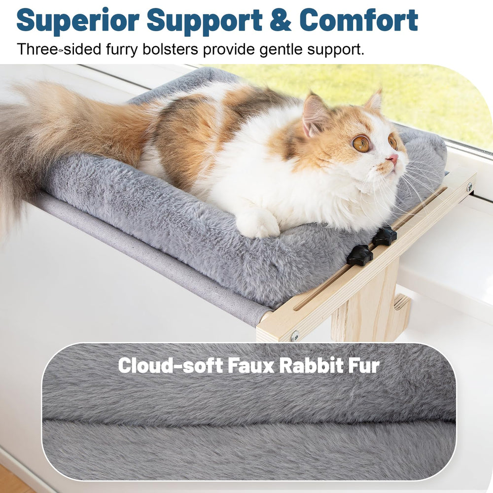 Famifit coussin-fourrure-lapin-doux, chaleur rassurante pour chats en repos.