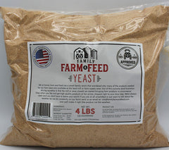 FAMILY FARM AND FEED levure bière avec étiquette claire, produit naturel et traçable.