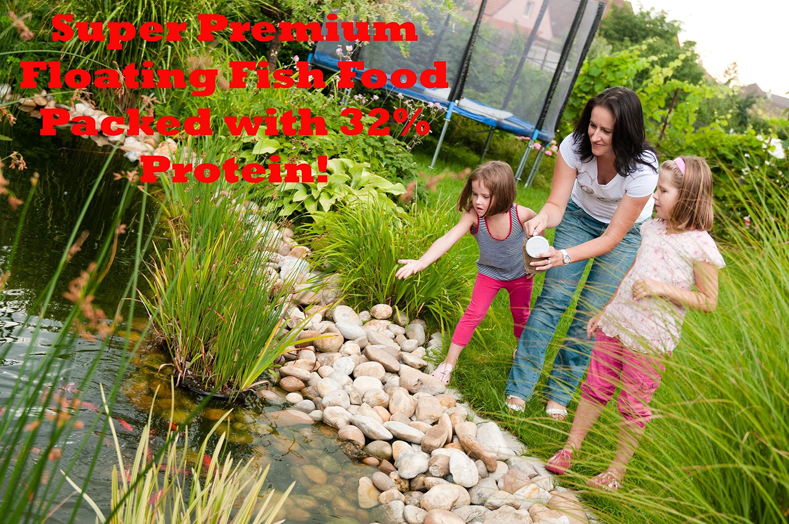 FAMILY FARM AND FEED – gros plan sur pellets flottants, nutrition ciblée pour poissons.
