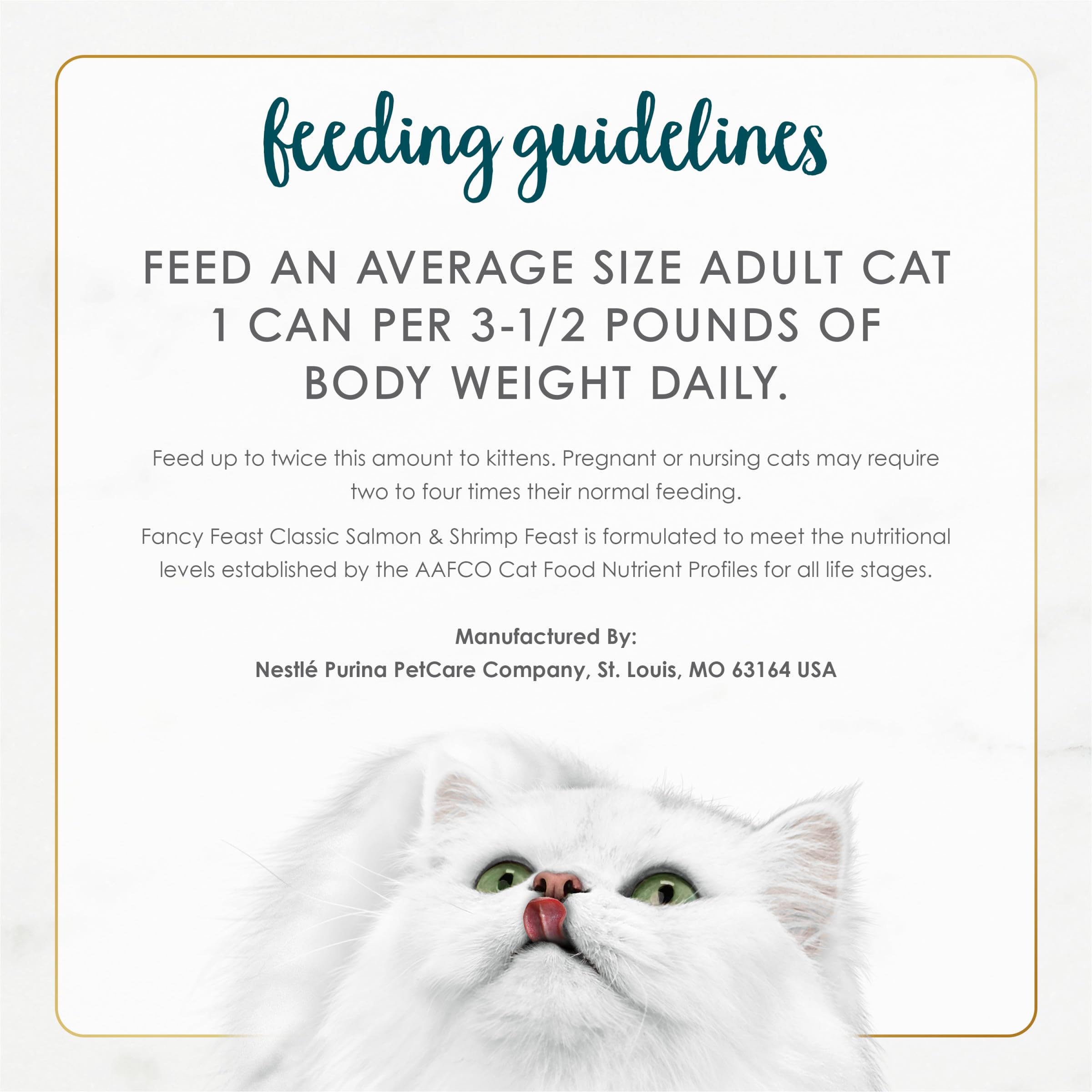 Alimentation équilibrée Fancy Feast pour chat, nutrition adaptée à ses besoins.