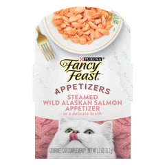 Fancy Feast Appetizers : saumon d'Alaska en tranche, régal exquise pour chats exigeants.