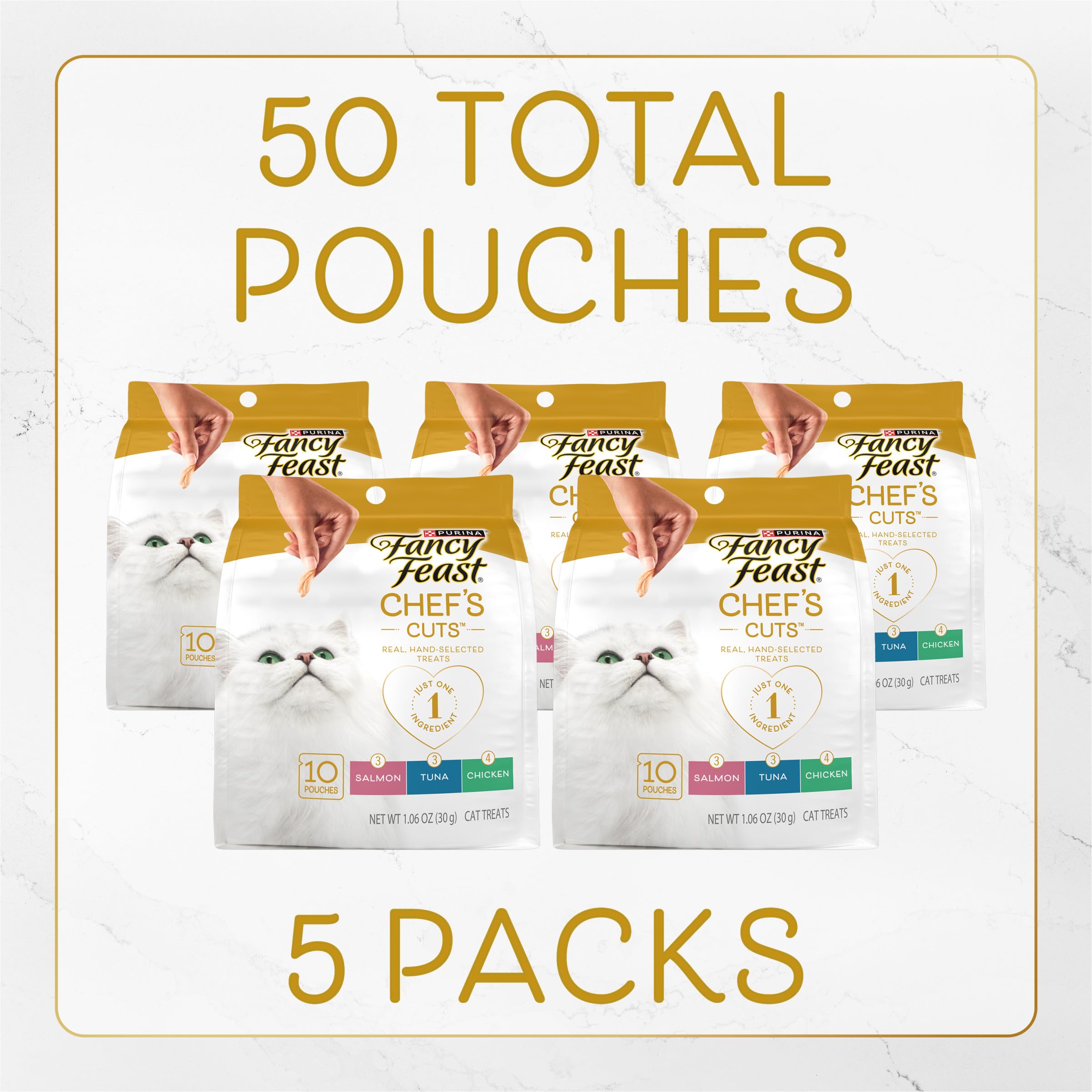 Fancy Feast Purement Naturel thon – bouchées naturelles, faciles à servir.