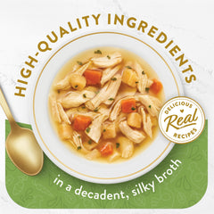 Poche Fancy Feast Broths Classic faciles à verser pour les repas.