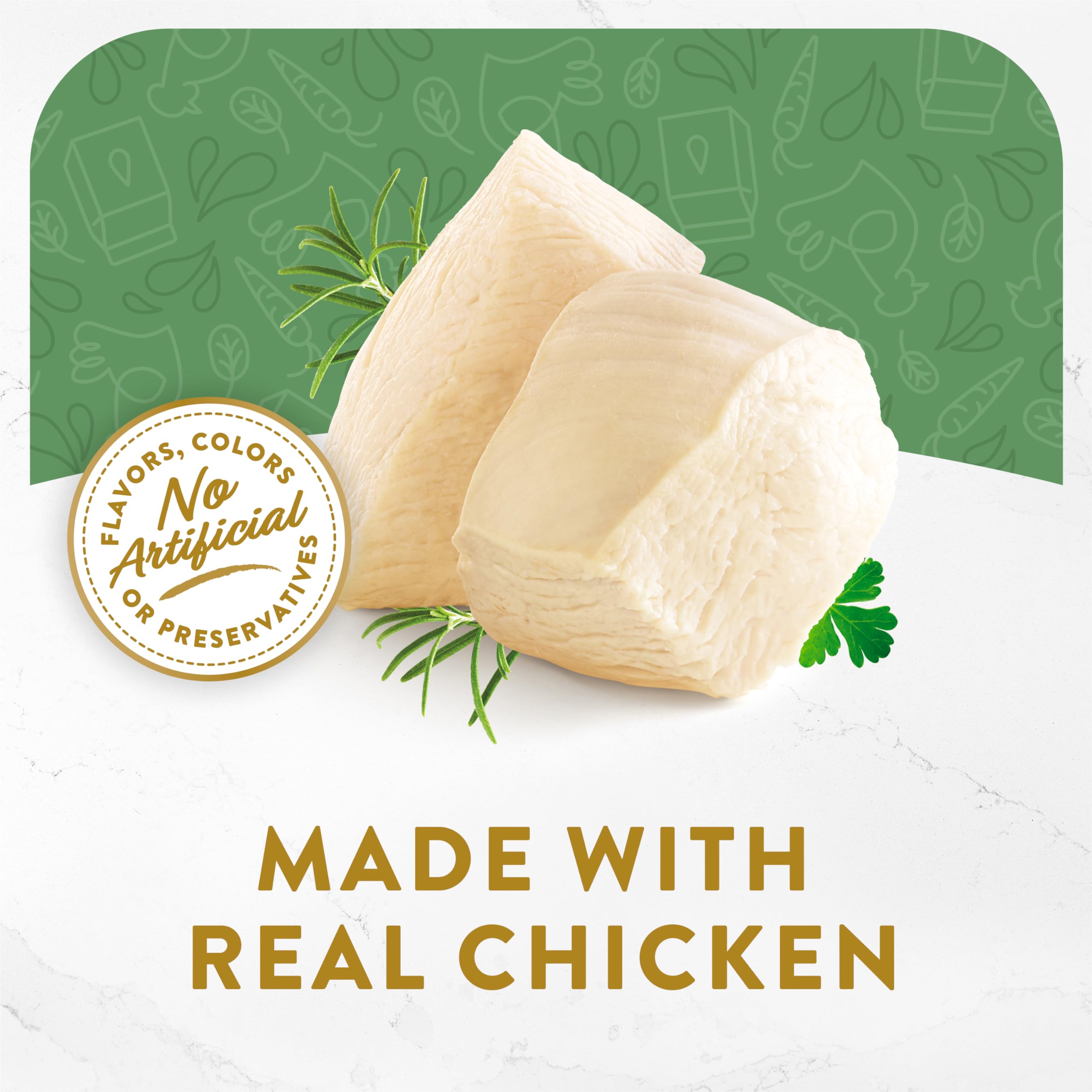 Fancy Feast Broths Creme Senior Chat – morceaux de poulet tendres à mâcher