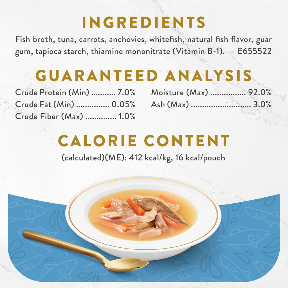 Fancy Feast Broths Sachets pratiques: portion facile à verser et propre.
