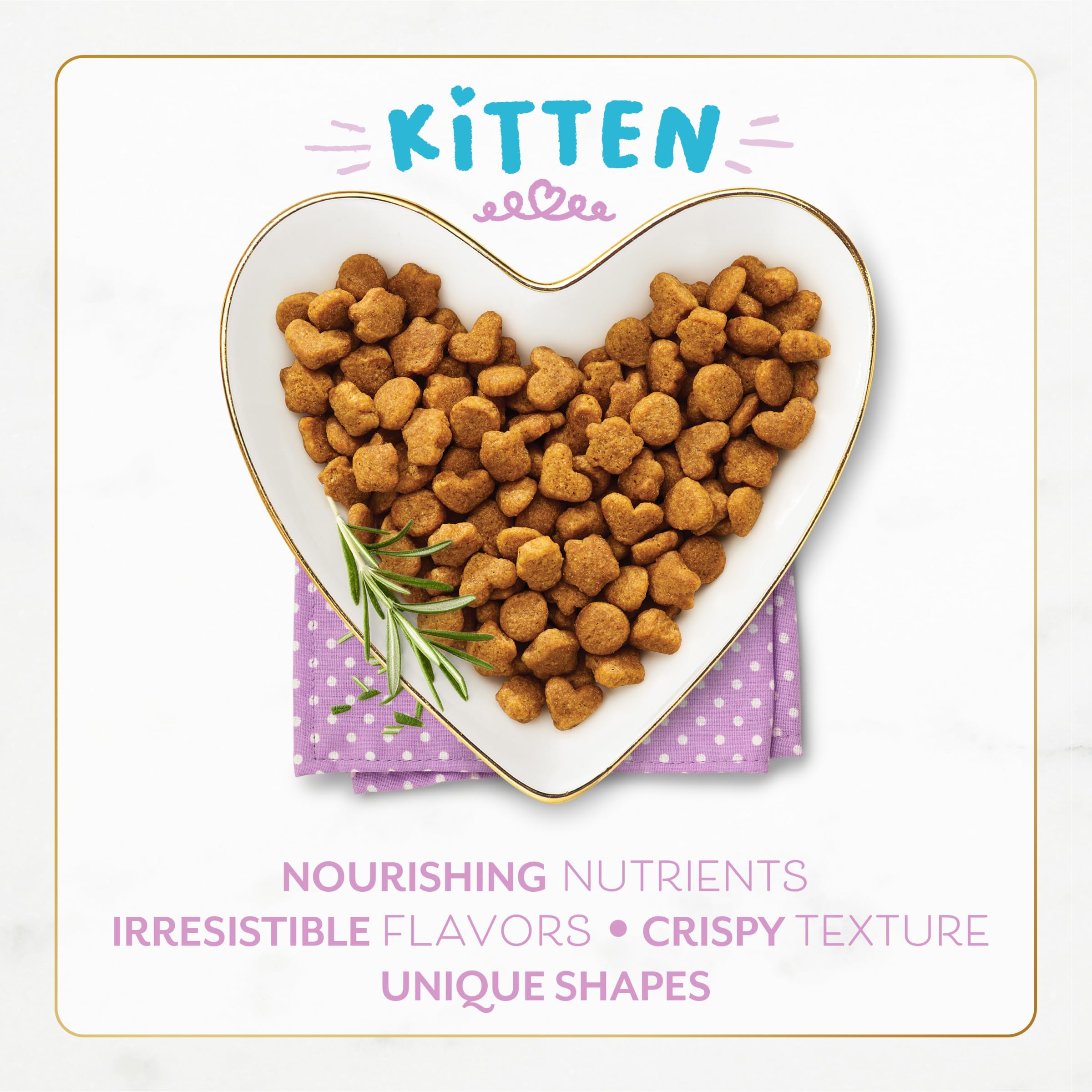 Fancy Feast chaton croquettes croustillantes offrent une texture agréable pour le repas.